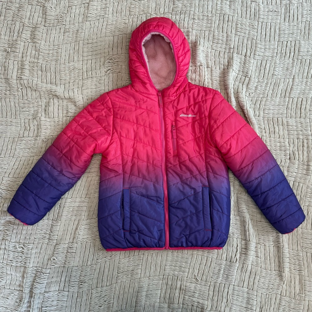 Eddie Bauer Kids Puffer Jacket - Pink and Purple